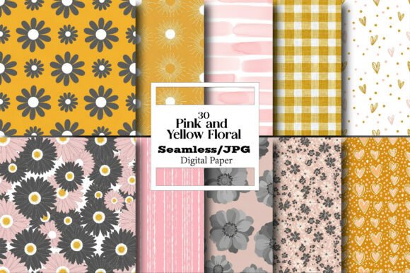 A Guide to Using a Pink and Yellow Floral Pattern Set for Your Creative Projects