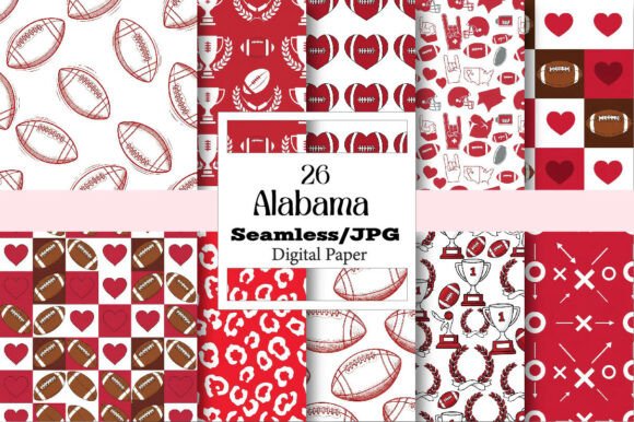 Alabama Seamless Digital Paper & Creative Assets
