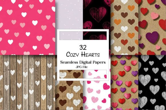 Cozy Hearts Digital Paper: A Canvas for Your Creative Projects