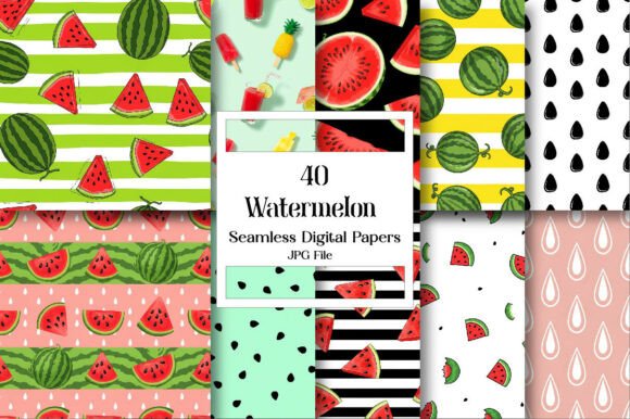 Creative Projects Start with Watermelon Digital Paper