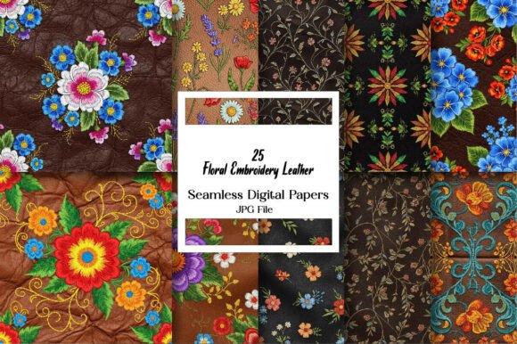 Floral Embroidery Leather Texture: A Design Asset for Creative Expression