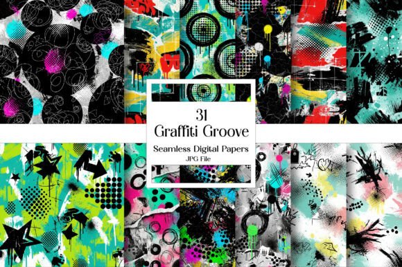 Graffiti Groove Digital Papers: Your Go-To Creative Toolkit