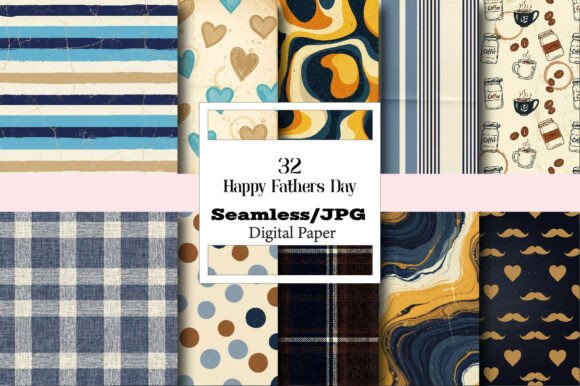 Happy Fathers Day Digital Paper: A Versatile Asset for Creative Projects