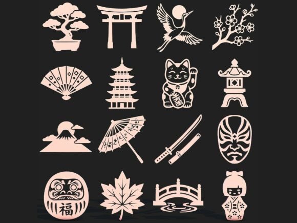 Japanese Symbols SVG Bundle Pack: More Than Just Digital Art