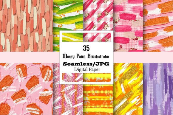 Messy Paint Brushstroke Digital Paper: The All-Purpose Creative Tool