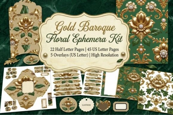 The Gold Baroque Floral Ephemera Kit: A Practical Resource for Elevated Paper Crafts