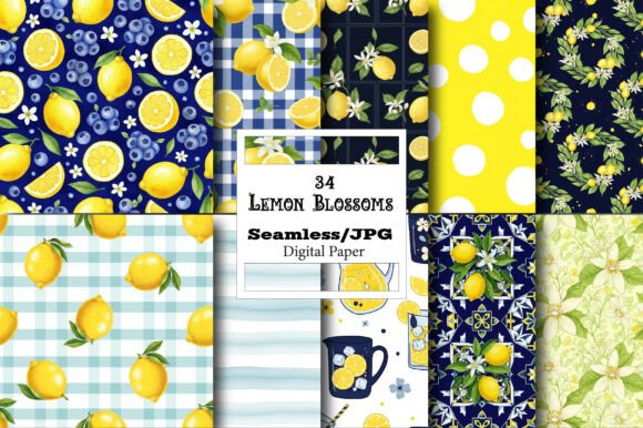 The Lemon Blossoms Seamless Pattern Set: Your Gateway to a Thousand Creative Projects