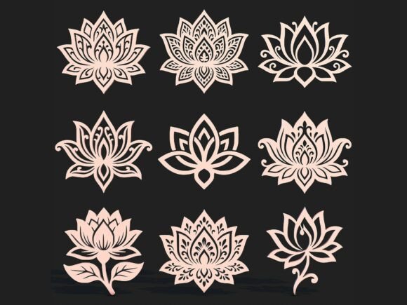 The Lotus Flower SVG Bundle Zen Pack: Your Creative Toolkit for Spiritual Aesthetics