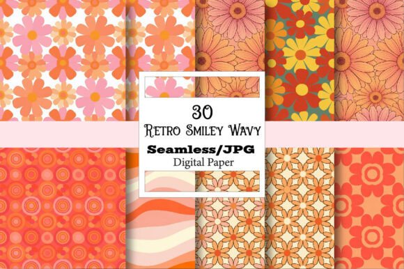 The Retro Smiley Wavy Pattern as a Versatile Creative Asset