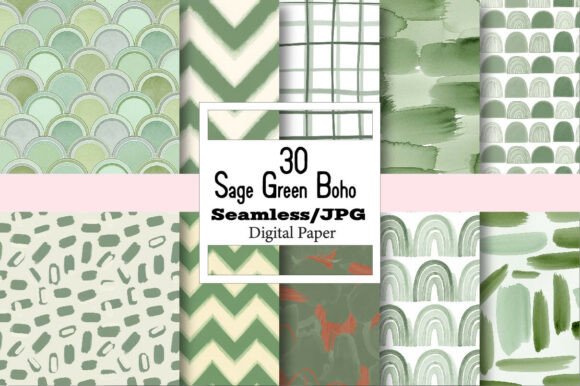 The Sage Green Boho Revolution: Unleashing Creativity with Seamless Digital Paper