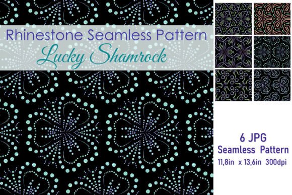 The Sparkling World of Shamrock Rhinestone Seamless Pattern