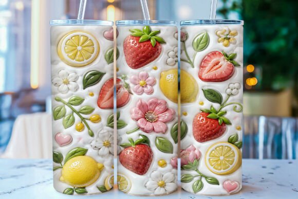 The Ultimate Inflated Strawberry Lemon Floral Tumbler Wrap: Your Guide to a Perfect Sublimation Project