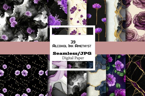 The Versatile Magic of an Alcohol Ink Amethyst Seamless Pattern