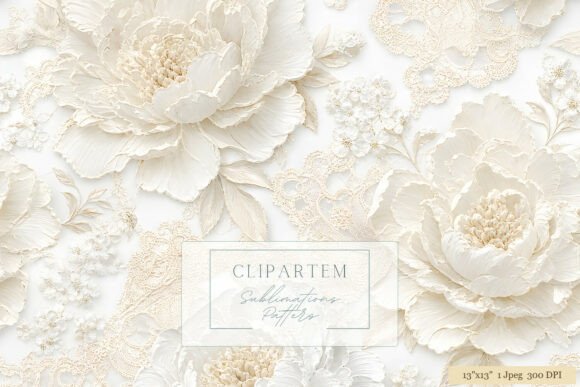 The White Peony Lace Floral Pattern