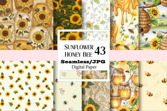 Unlocking Creative Potential: The Versatile World of Sunflower Honey Bee Digital Paper