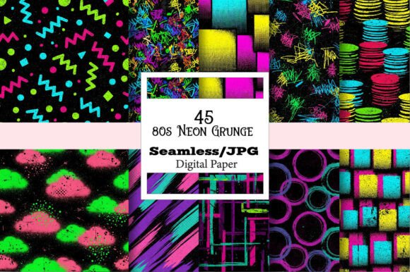 Unlocking Creativity: Integrating 80s Neon Grunge Seamless Patterns into Your Workflow