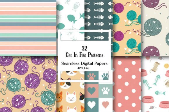 Unlocking Creativity: The Transformative Role of Cat in Flat Patterns Digital Paper