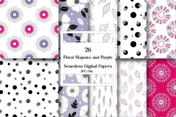 Unlocking Creativity: The Versatile World of Floral Magenta and Purple Digital Paper