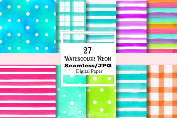 Watercolor Neon Digital Paper Pack: The Versatile Toolkit for Modern Creativity
