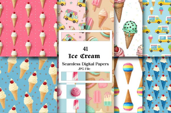 Your Creative Toolkit: The Ice Cream Digital Paper Set